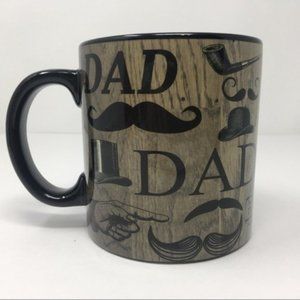 DAD Fathers Day Coffee Cup Jumbo Size Mug Papa Retro November Mustache New